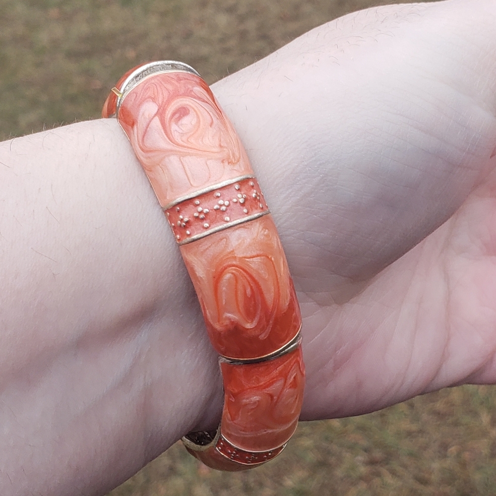 30. Women's orange and pink bracelet - Picture 4 of 4